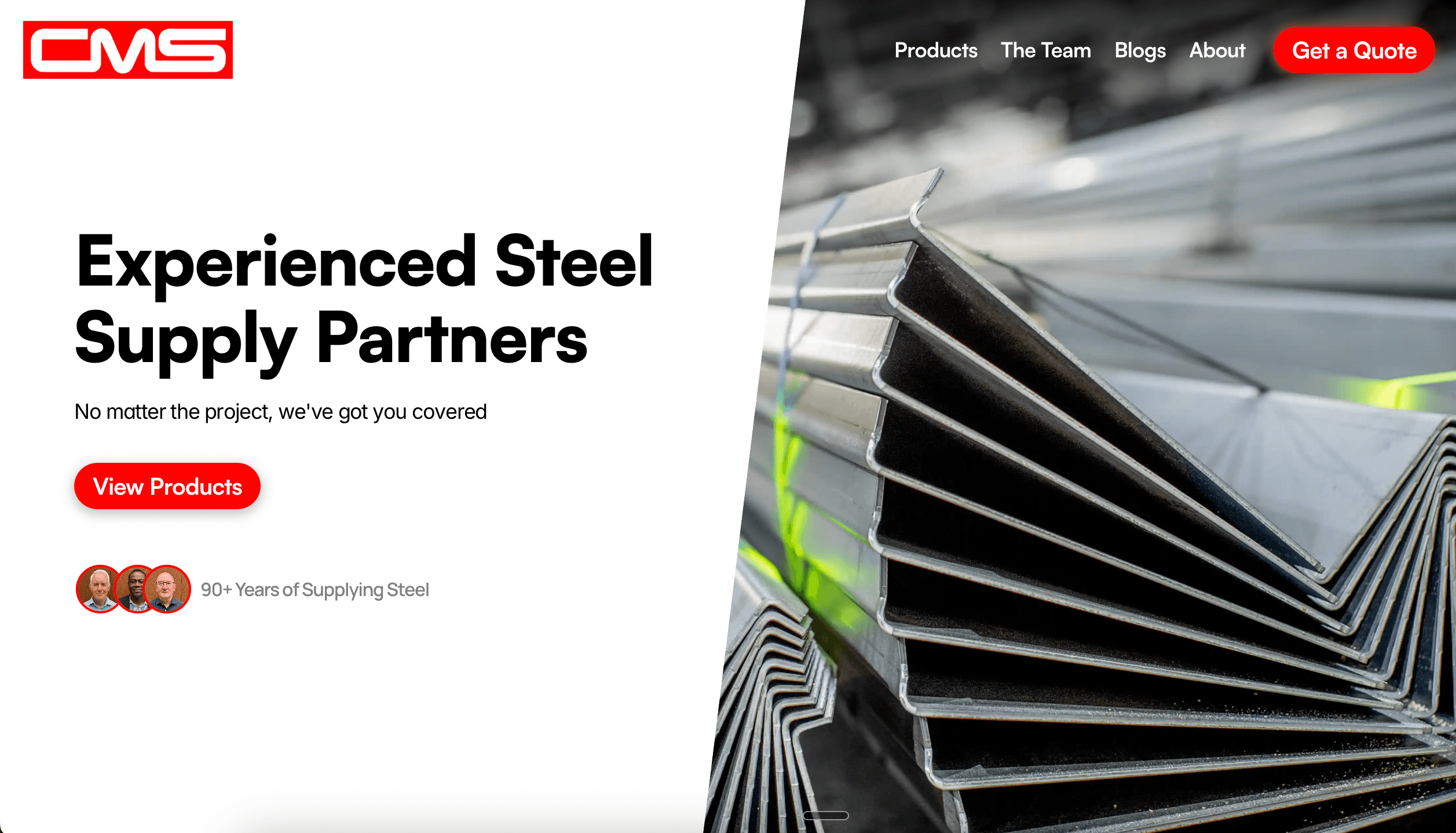 Steel supply website project