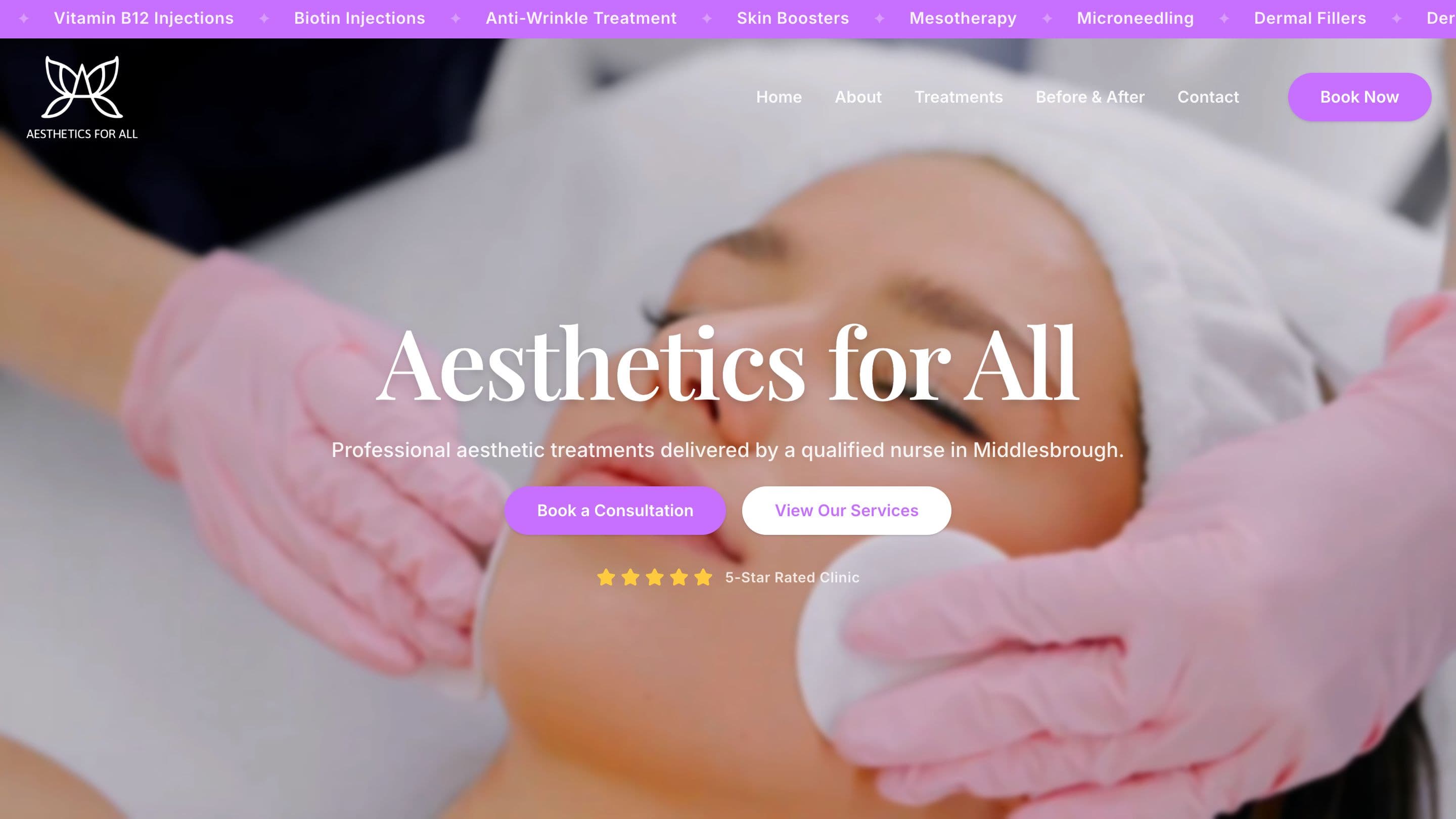 Aesthetics for All website project